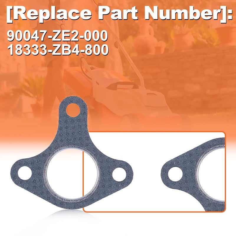 Mtanlo 1 Sets Muffler Exhaust Gasket Bolt for Honda 13HP 11HP 9HP 8HP GX390 GX340 GX270, Muffler Gasket Set, Bolt Exhaust Studs, Muffler Nuts - Image 3